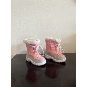 Apakowa- Snow Boots Pink Snowflakes• Waterproof• Size 23 • US Size  7.5 or 8
